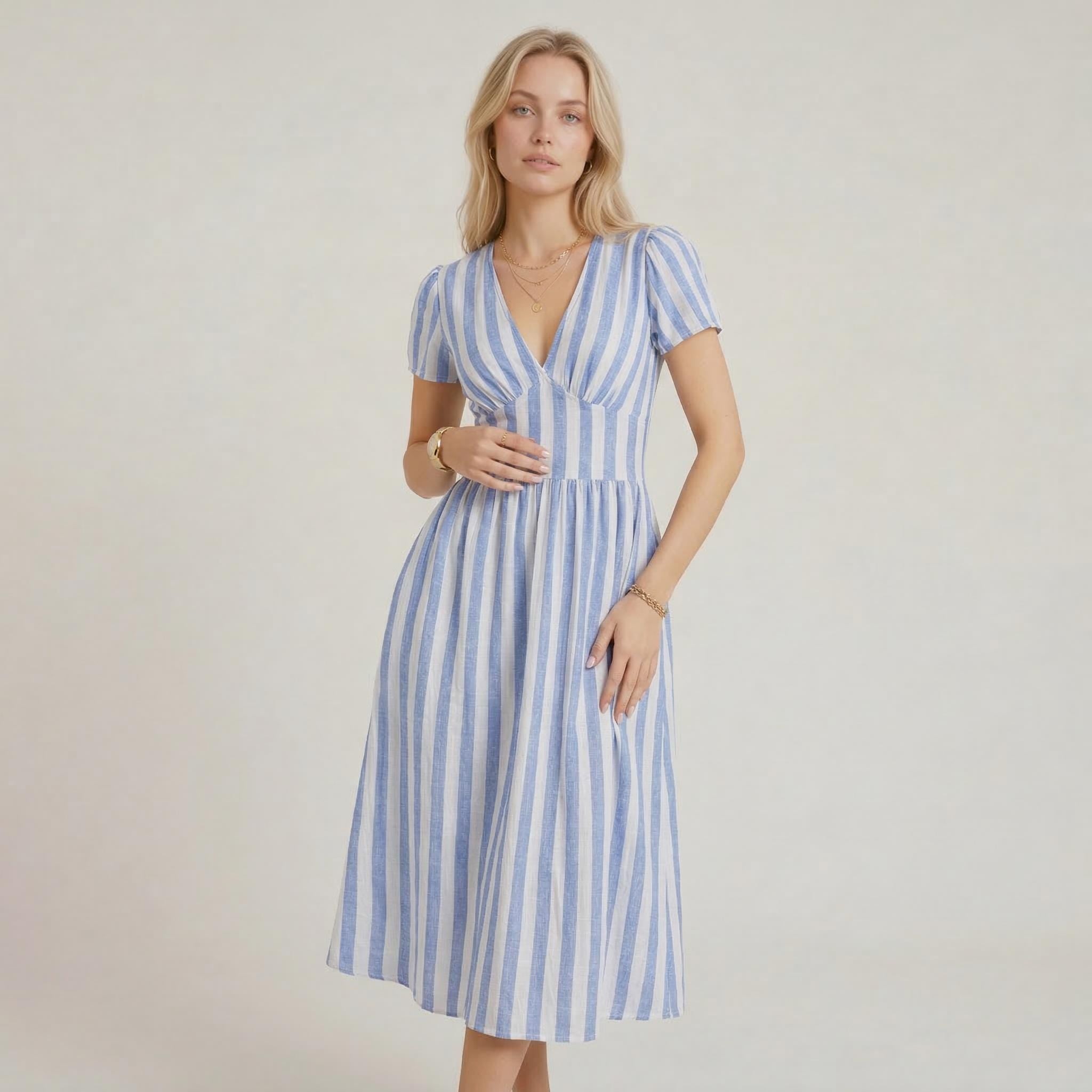 Dress with Pockets | Aurora Dress Sewing Pattern | Linen Dress Sewing Pattern | Women Patterns | Summer Dress | Halter Women Dress