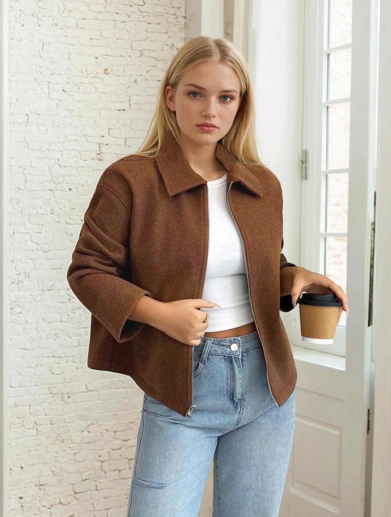 Jacket Sewing Pattern for Women, Zip Up Jacket Pattern, Women Jacket Sewing Pattern, Crop Jacket, Short Jacket, Women Pattern Zipper Jacket