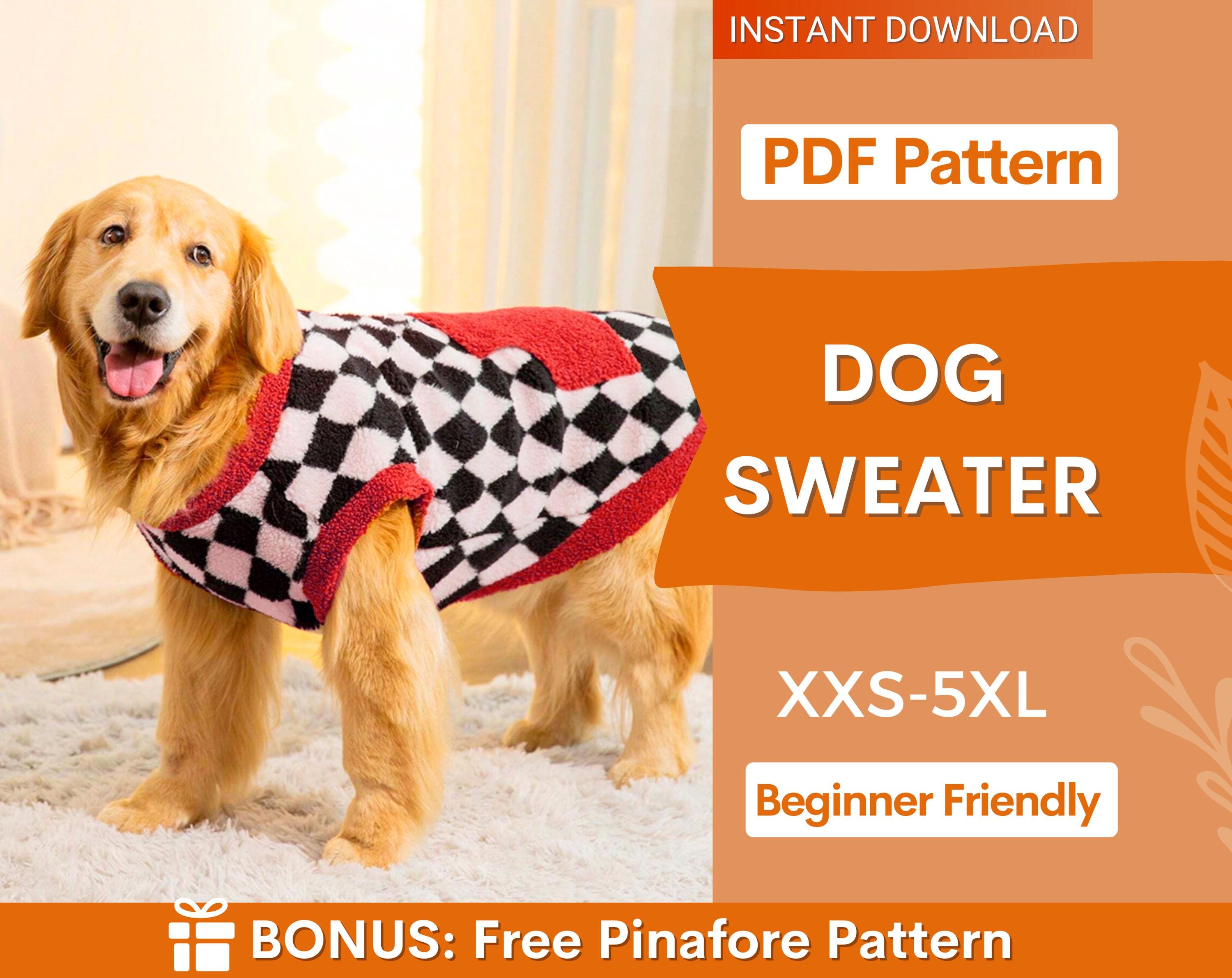 Dog Sweater Pattern, Dog Pattern, Dog Sewing Pattern, Dog Vest, Pattern for dog, Dog Jacket Pattern, Dog Top Pattern, Dog Sweatshirt