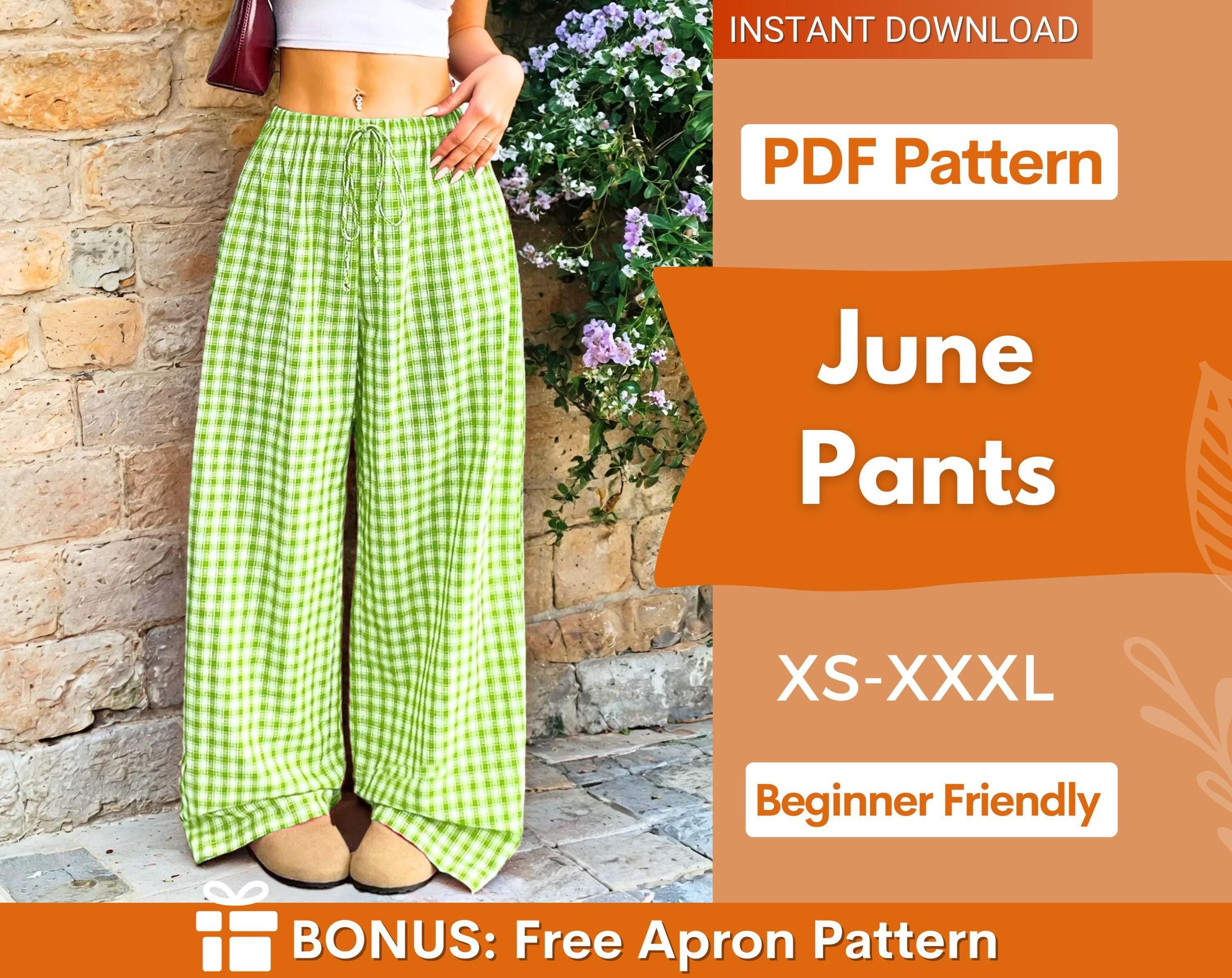 Elastic Wide Pants Pattern | Palazzo Pants Sewing Pattern for Women | Pants Pattern | Women Sewing Pattern | Women Palazzo Pants Trousers