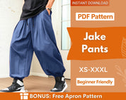 Baggy Pants Sewing Pattern for Men | Men Joggers Pattern | Sewing Pattern for Men | Sweatpants Pattern | Men's Sewing Pattern Harem Pants