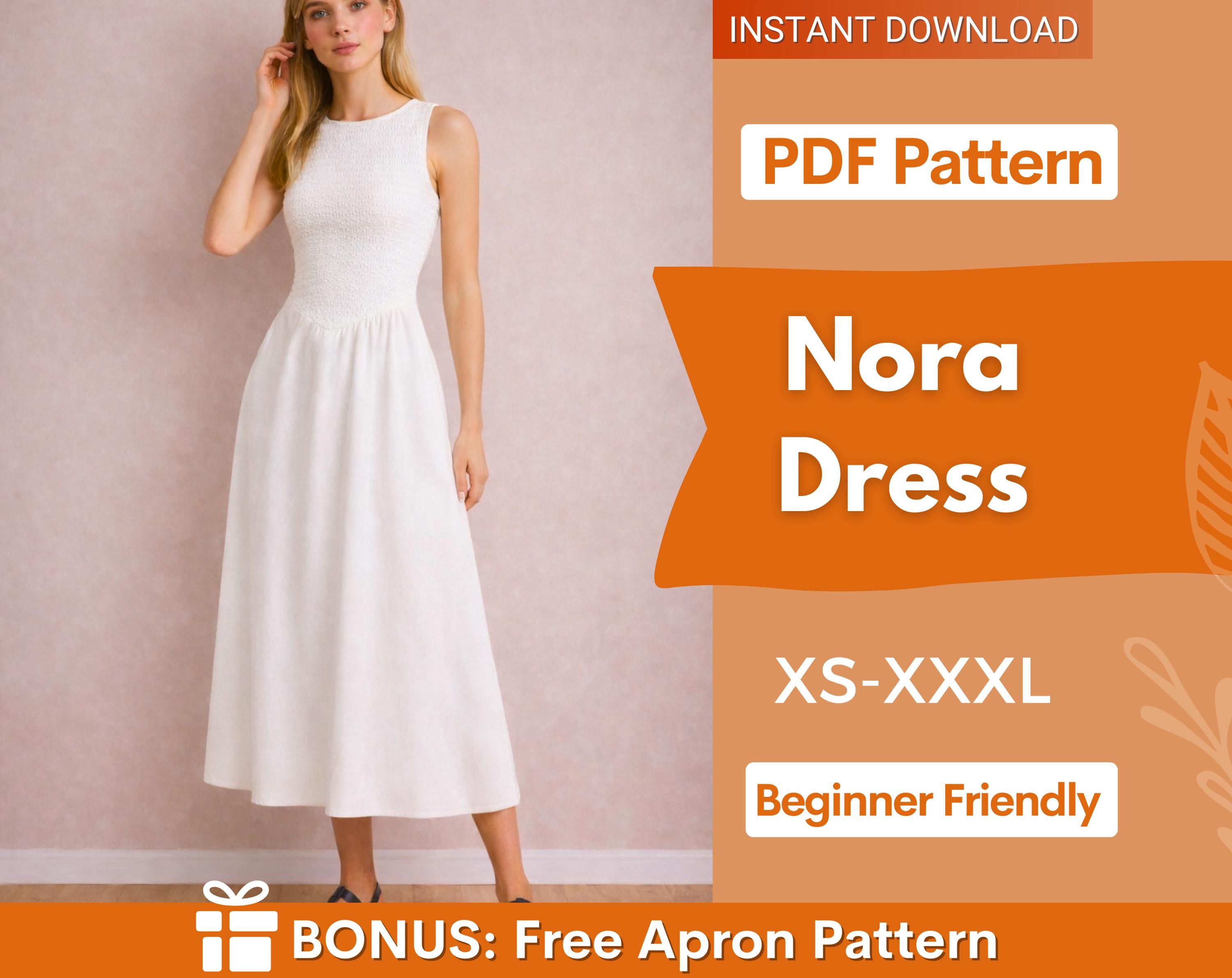 Nora Dress Sewing Pattern | Boat Neck Dress | Fitted Dress Pattern | Sewing Patterns | Women Patterns | Summer Dress | Women Dress