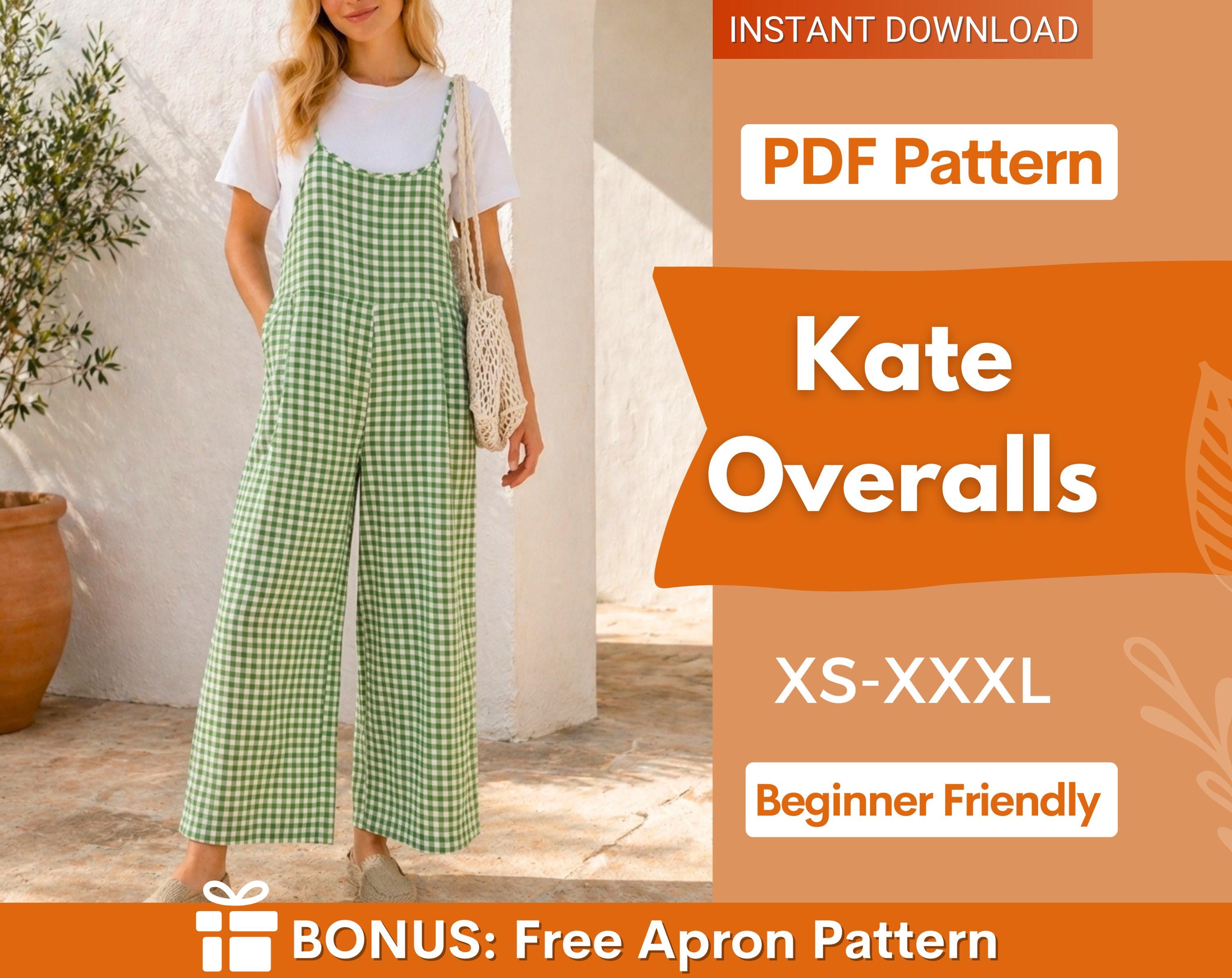 Overalls Sewing Pattern, Romper Pattern, Jumpsuit Pattern, Meadow Overalls, Women Sewing Pattern, Dungaree Pattern, Loose Jumpsuit Overalls