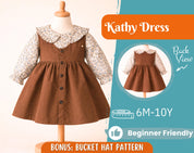 Dress Sewing Pattern for Kids, Dress Pattern, Kids Pattern, Girl Dress Pattern, Beginner Pattern, Sewing Pattern Toddlers, PDF Pattern
