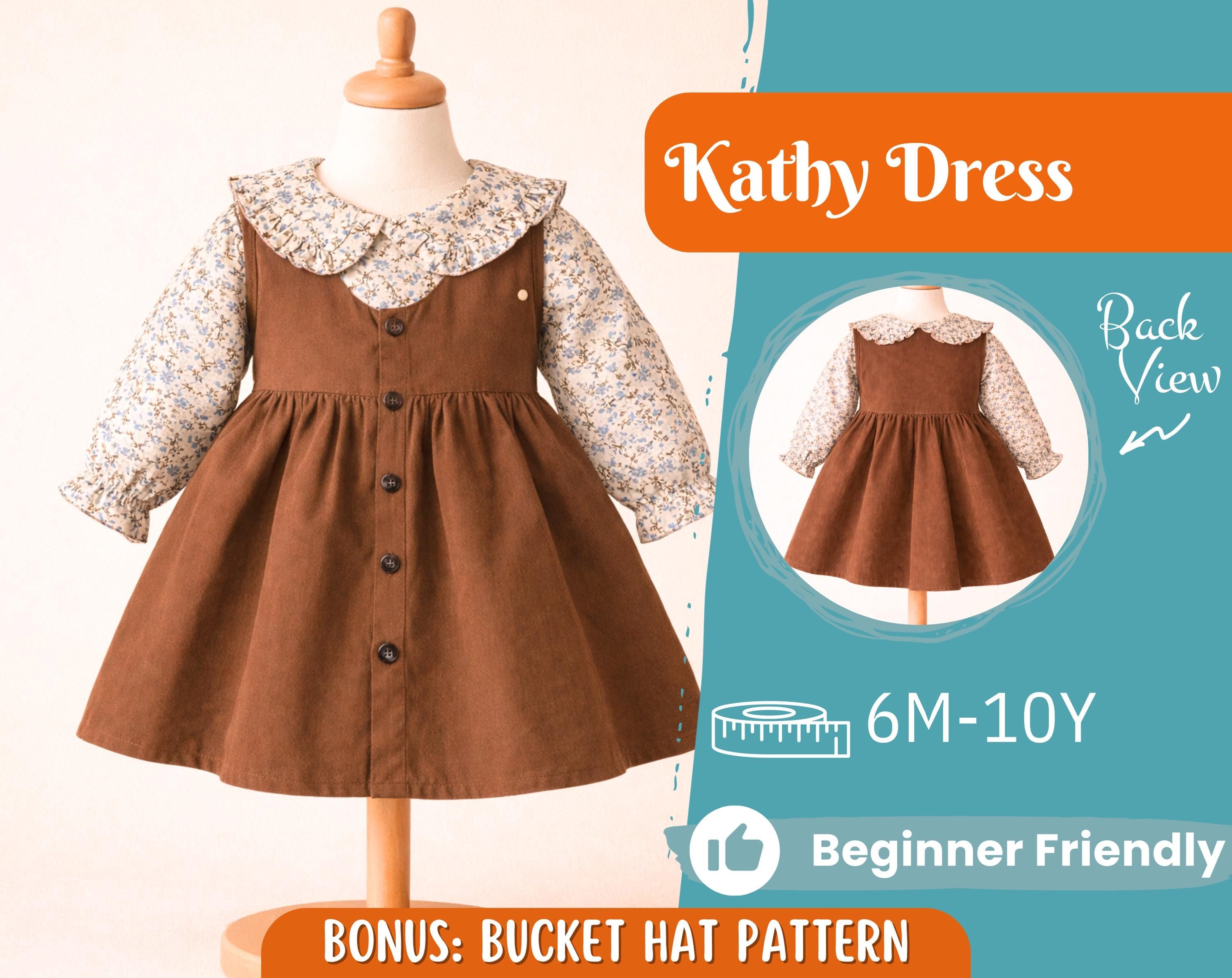 Dress Sewing Pattern for Kids, Dress Pattern, Kids Pattern, Girl Dress Pattern, Beginner Pattern, Sewing Pattern Toddlers, PDF Pattern