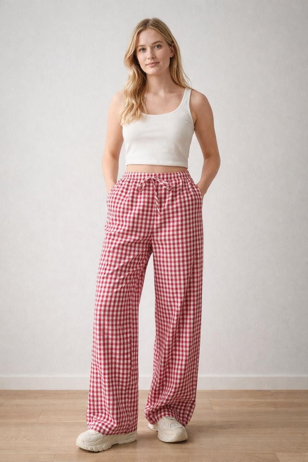 Pants Sewing Pattern | Wide Leg Pants for Women | Pants with Pockets Pattern | Women Sewing Pattern | Women Elastic Waistband Pants