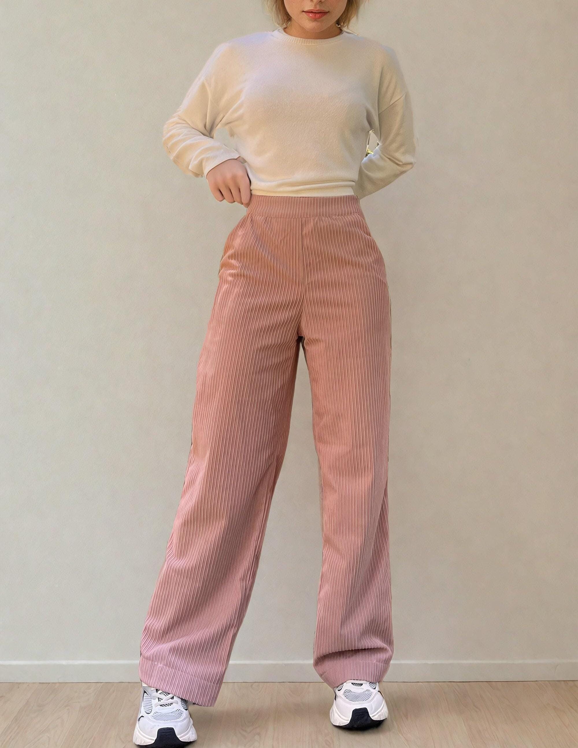 Women Pants Sewing Pattern | Trousers Pattern | Pants Pattern | Women Sewing Pattern | High Waisted Straight Leg Pants Sewing Pattern Women