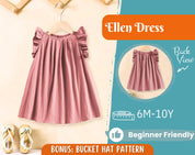 Dress Sewing Pattern for Kids, Dress Pattern, Kids Pattern, Summer Dress Pattern, Beginner Pattern, Sewing Pattern Toddlers, Baby Pattern