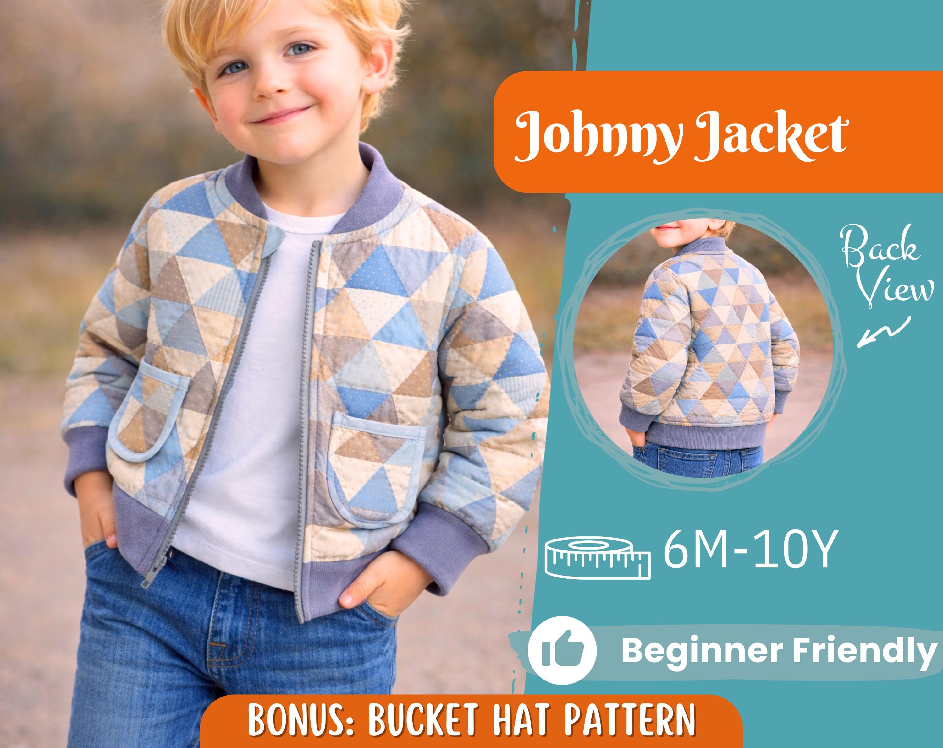 Quilted Jacket Pattern for Kids, Jacket Pattern, Kids Pattern, PDF Pattern, Beginner Pattern, Sewing Pattern Toddlers, Jacket Sewing Pattern
