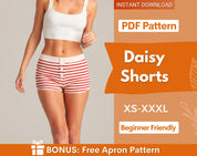Mini Shorts Sewing Pattern | Women Shorts Pattern | Beginner Shorts Pattern | Elastic Waistband Shorts | Shorts Patterns | Easy Shorts