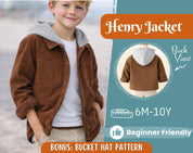 Jacket Sewing Pattern for Kids, Jacket Pattern, Kids Pattern, PDF Pattern, Beginner Pattern, Sewing Pattern Toddlers, Kids Jacket Pattern