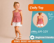 Top Sewing Pattern for Kids, Top Pattern, Kids Pattern, Girl Pattern, Beginner Pattern, Sewing Pattern Toddlers, PDF Pattern