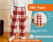 Pajama Pants Sewing Pattern for Kids, Elastic Waistband Pants Pattern, Kids Pattern, Baby Sewing Pattern, Beginner Pattern, Pyjama Pants