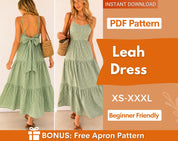 Back Tie Dress Sewing Pattern | Summer Dress | Maxi Dress Pattern | Women Dress Pattern | Sewing Patterns for Women, Dress Pattern