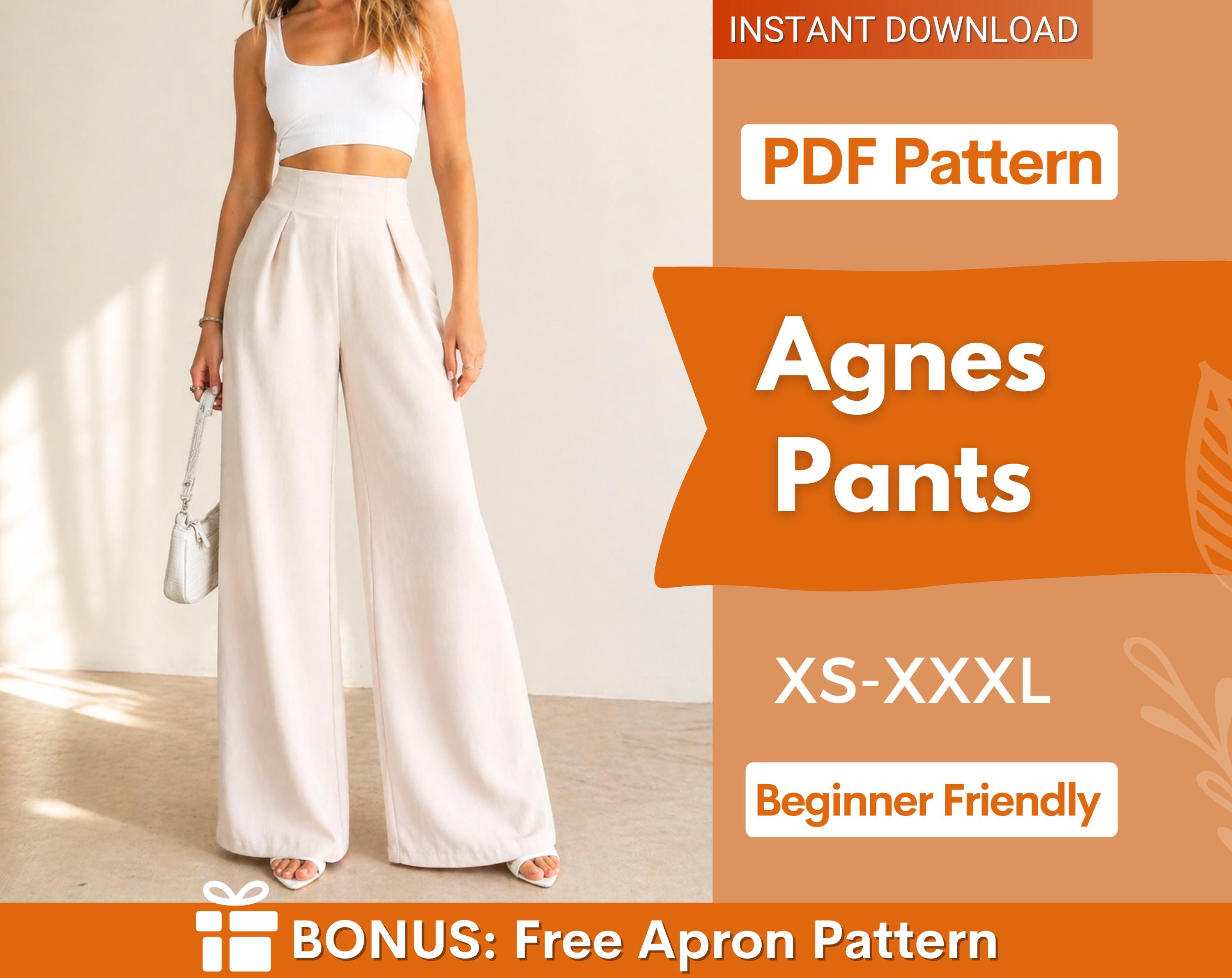 High Waisted Wide Leg Pant Sewing Pattern | XS-XXXL | Pants Pattern | Women Pants | Sewing Pattern | High Waist Pants | Wide Leg Pants