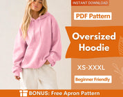 Oversize Hoodie Sewing Pattern, Women Hoodie, Hoodie Pattern, Women Sewing Pattern, Loungewear Pattern, Beginner Sewing Pattern Hoodie