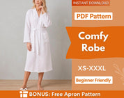 Women Robe Sewing Pattern, Bath Robe Beginner Pattern, Kimono Sewing Pattern, Beach Cover Pattern, Bathrobe Pattern, Women Sewing Pattern