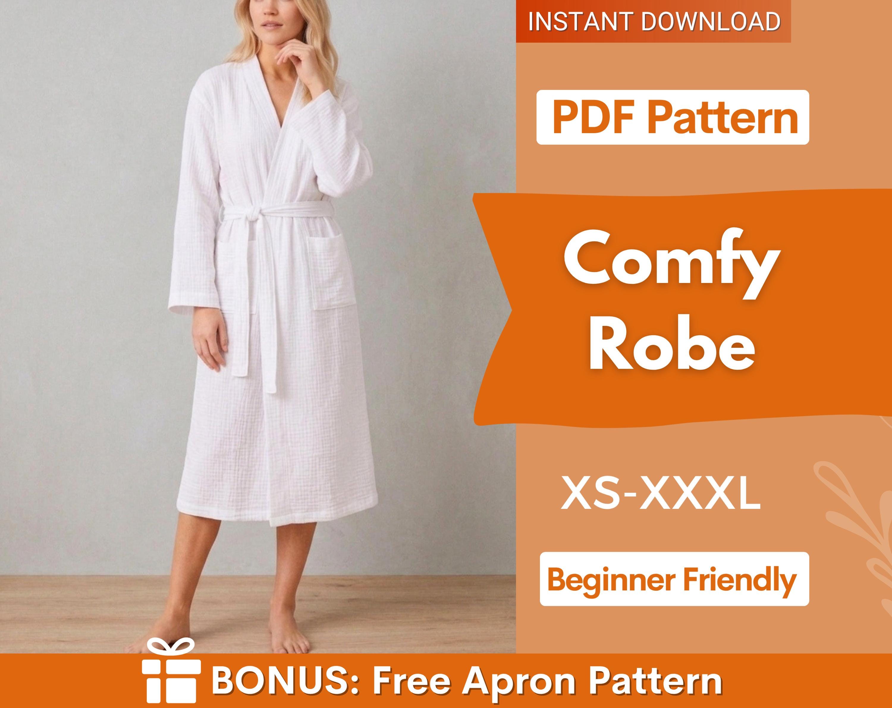 Women Robe Sewing Pattern, Bath Robe Beginner Pattern, Kimono Sewing Pattern, Beach Cover Pattern, Bathrobe Pattern, Women Sewing Pattern