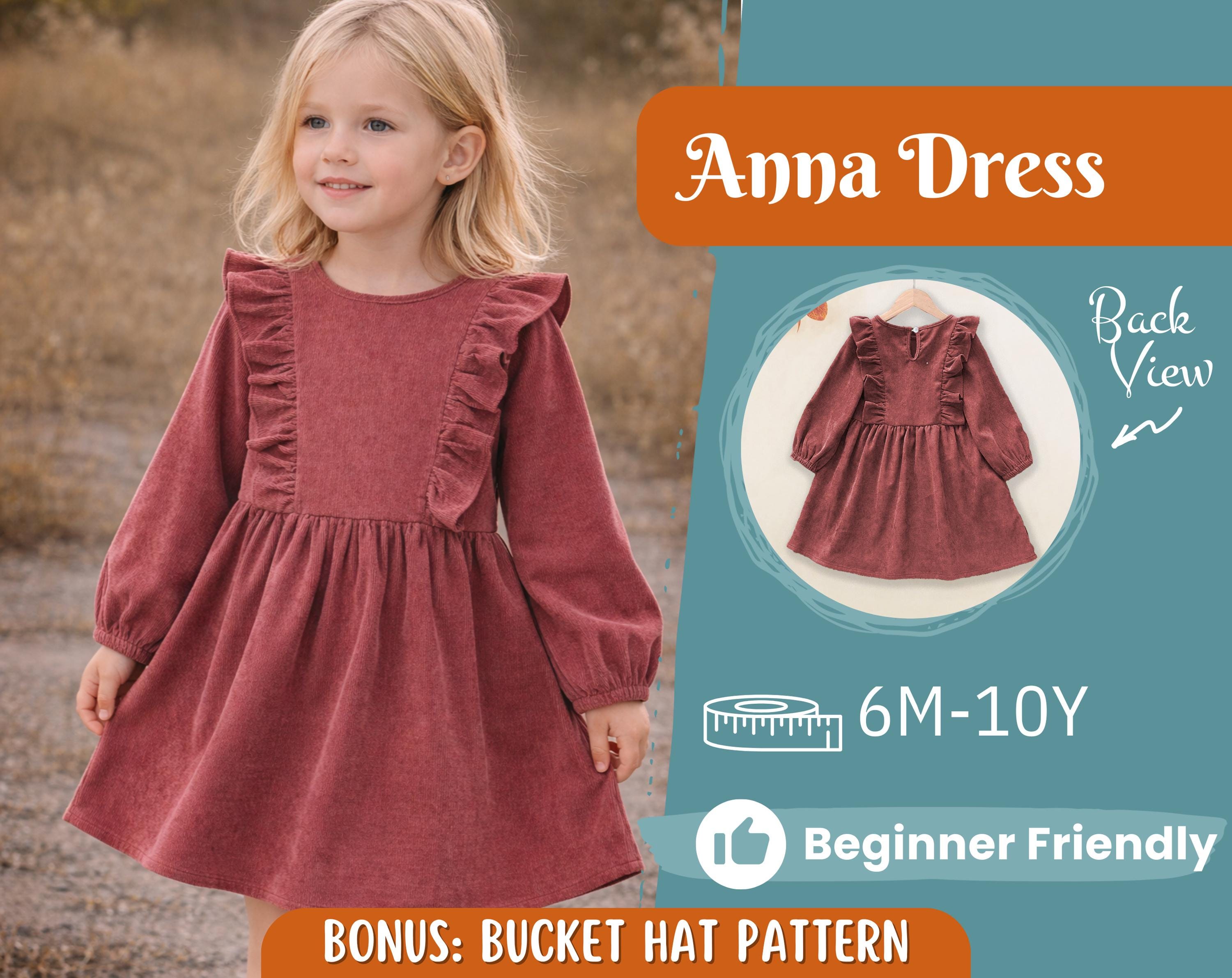 Dress Sewing Pattern for Kids, Dress Pattern, Kids Pattern, Easy PDF Pattern, Beginner Pattern, Sewing Pattern Toddlers, Baby Sewing Pattern