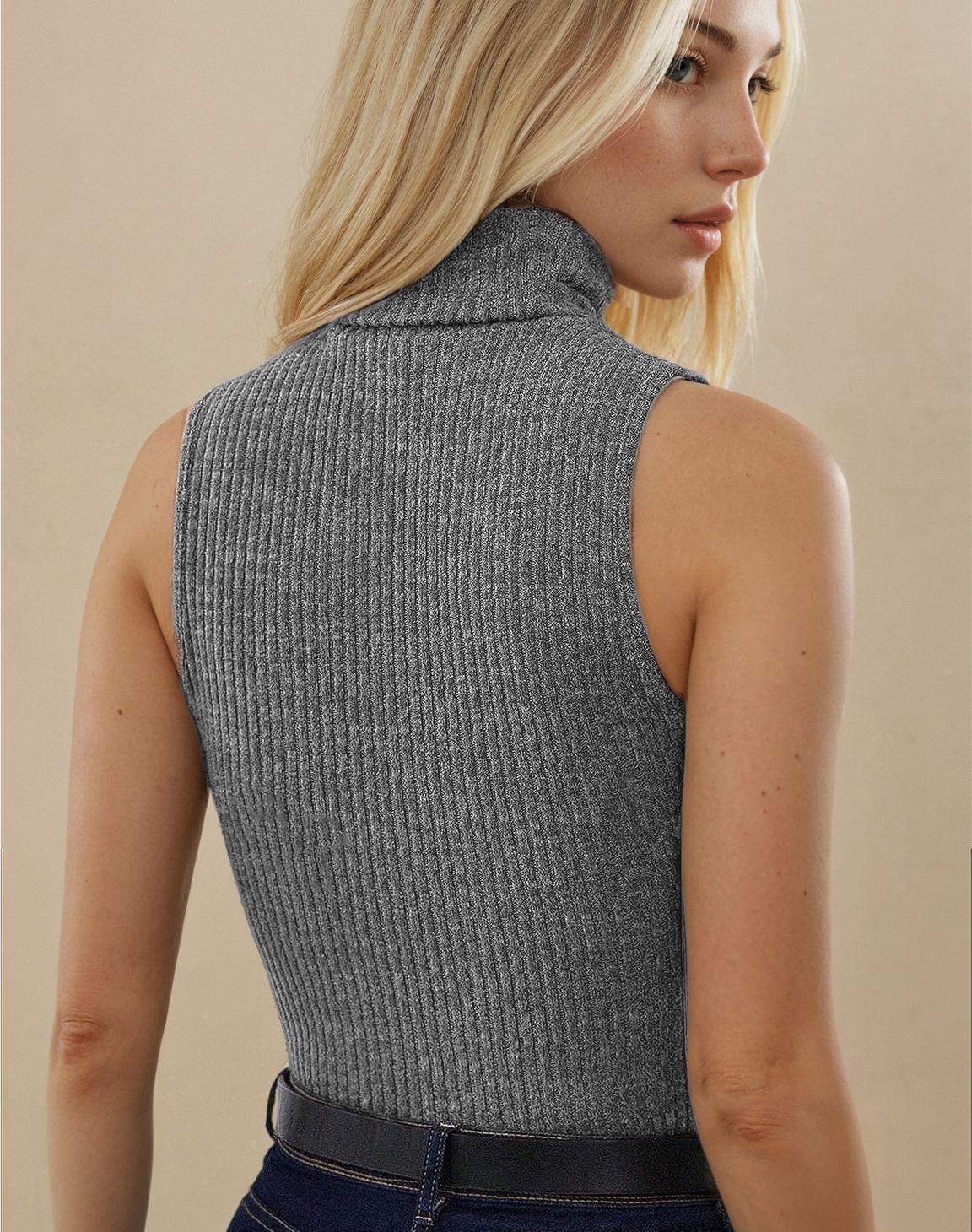 Tank Top Sewing Pattern | Mock Neck Top Pattern | Women Sewing Pattern Top | Turtleneck Top Pattern | Women Patterns | Fitted Top Pattern