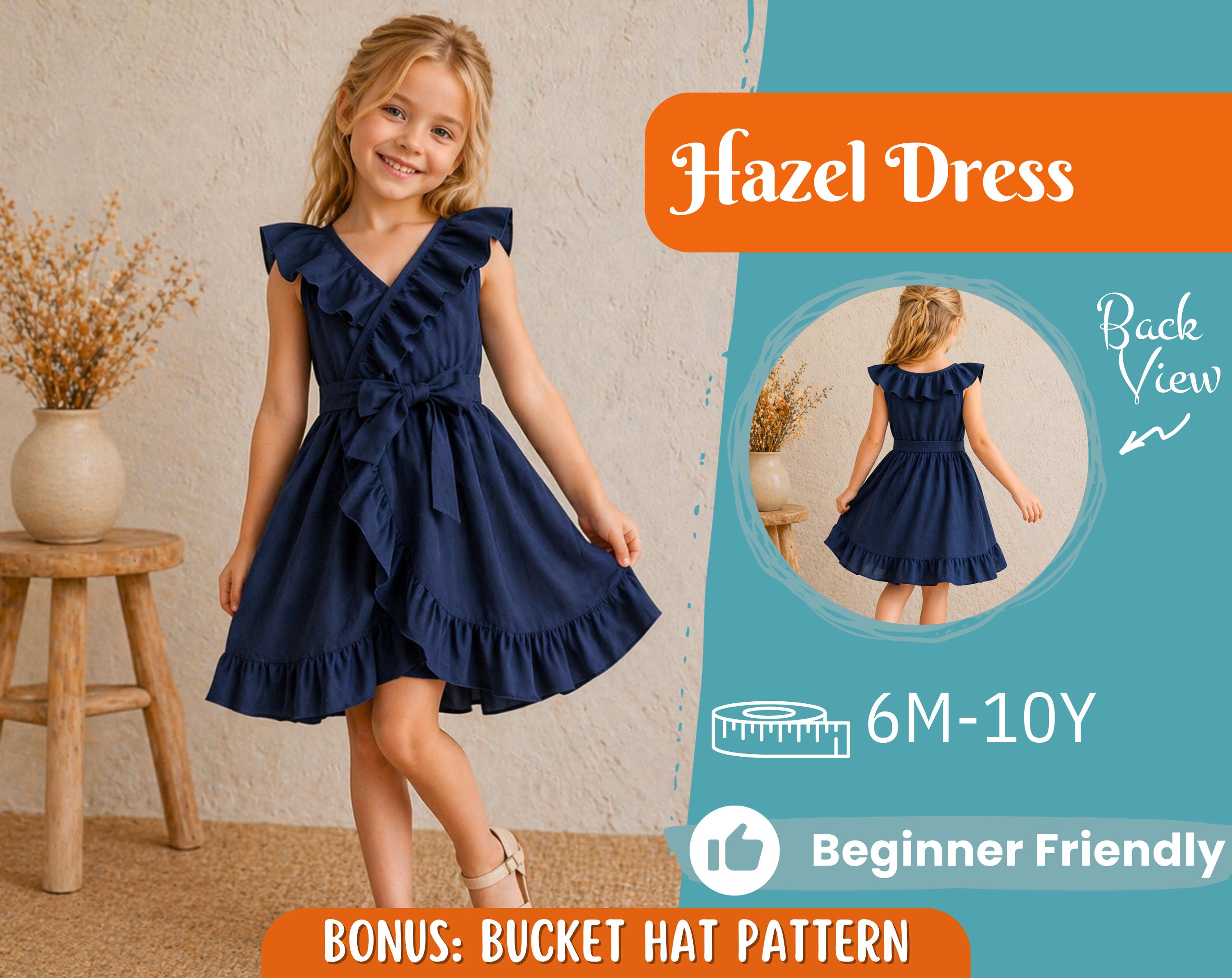Dress Sewing Pattern for Kids, Dress Pattern, Kids Pattern, Girl Dress Pattern, Beginner Pattern, Sewing Pattern Toddlers, PDF Pattern