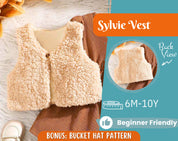 Vest Sewing Pattern for Kids, Teddy Vest Pattern, Kids Pattern, PDF Pattern, Beginner Pattern, Sewing Pattern Toddlers, Kids Vest Pattern
