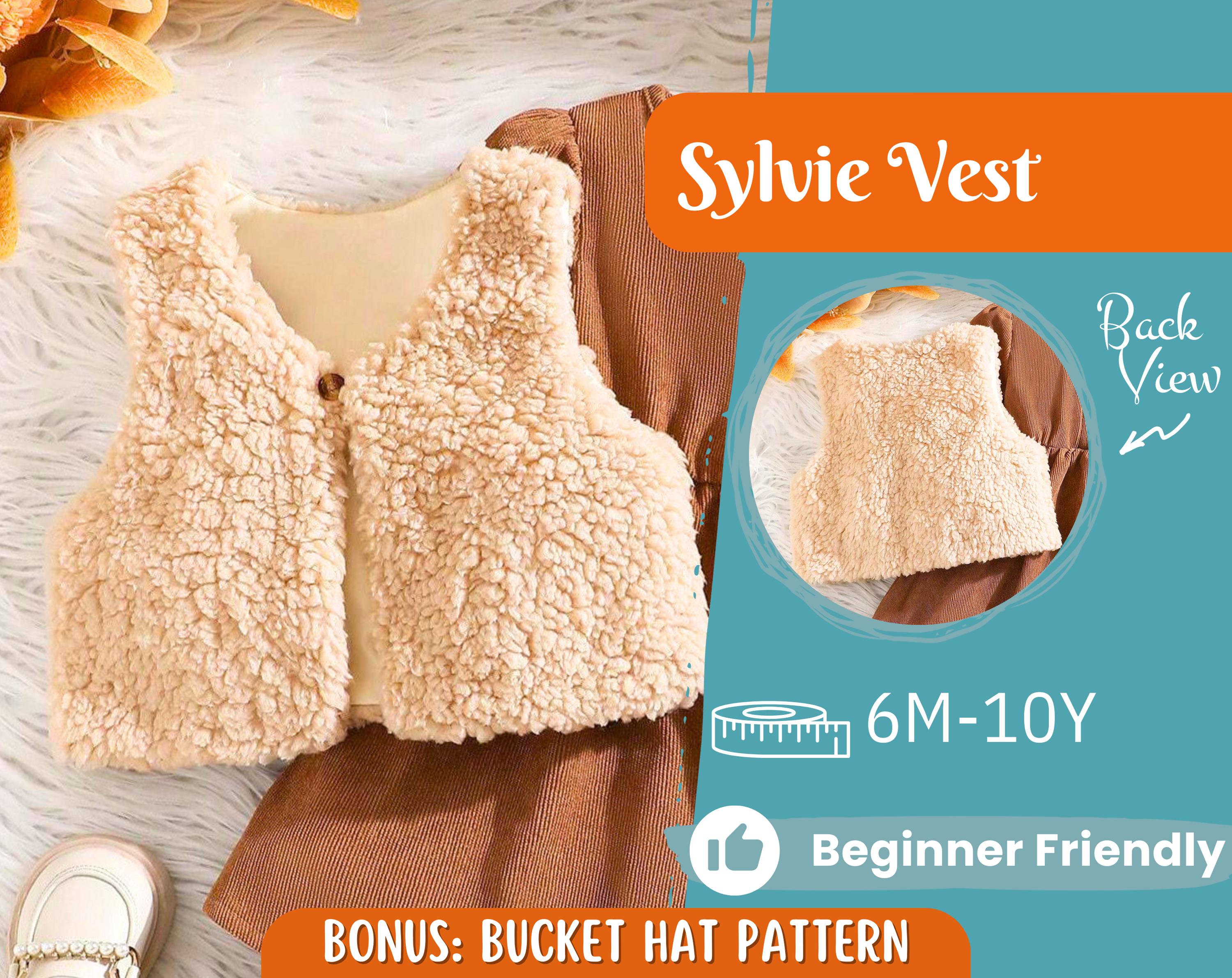 Vest Sewing Pattern for Kids, Teddy Vest Pattern, Kids Pattern, PDF Pattern, Beginner Pattern, Sewing Pattern Toddlers, Kids Vest Pattern