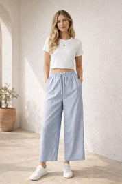 Laura Pants Sewing Pattern | Wide Leg Pants Pattern | Crop Pants Pattern | Sewing Patterns | Women Pattern Pants Trousers | Summer Pants