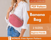 Banana Bag Sewing Pattern | Crossbody Bag Pattern | Shoulder Bag  Pattern | Women Bag Pattern | Beginner Bag Pattern | Fanny Pack Pattern