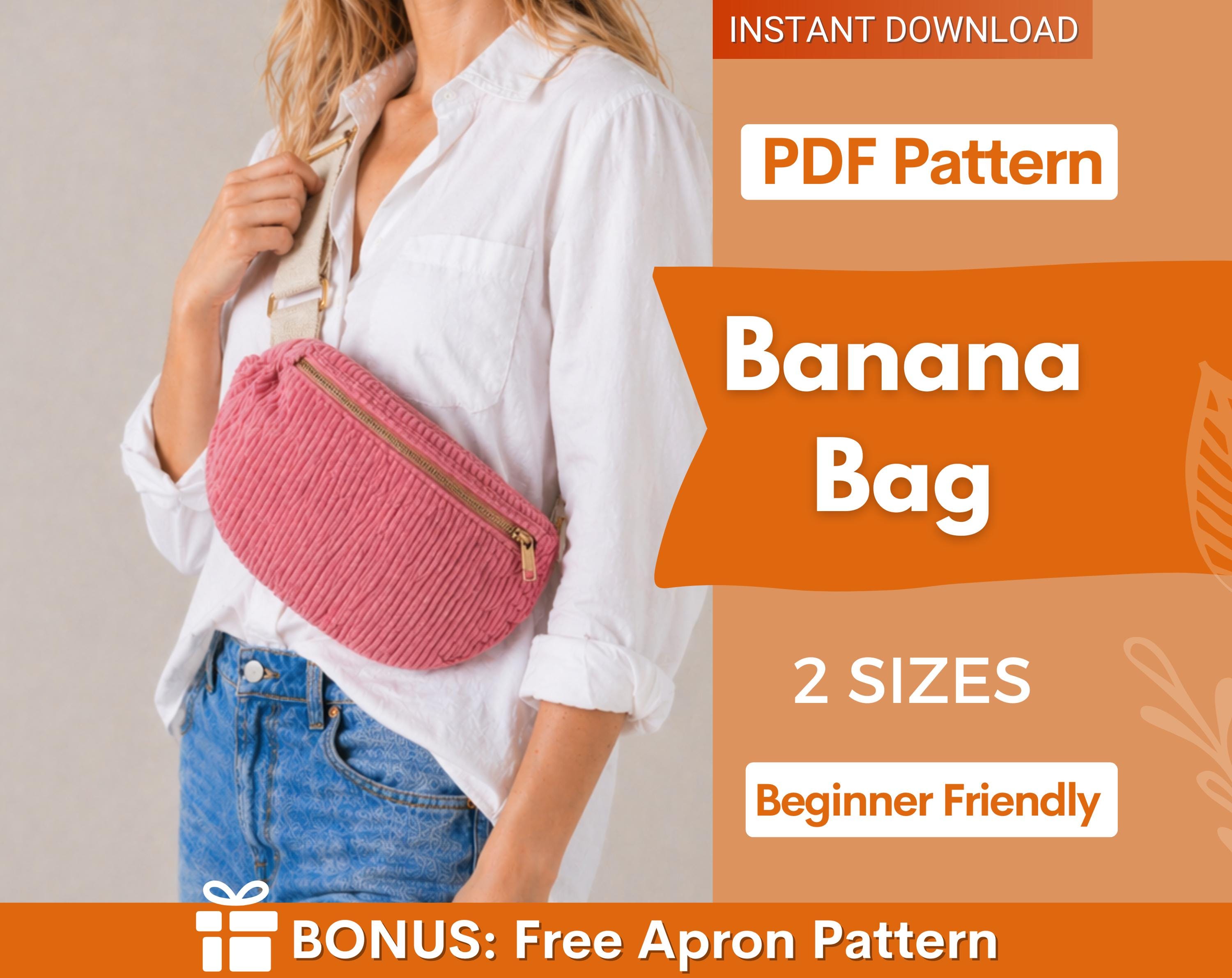 Banana Bag Sewing Pattern | Crossbody Bag Pattern | Shoulder Bag  Pattern | Women Bag Pattern | Beginner Bag Pattern | Fanny Pack Pattern