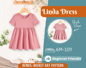 Dress Sewing Pattern for Kids, Dress Pattern, Kids Pattern, Summer Dress Pattern, Beginner Pattern, Sewing Pattern Toddlers, Baby Pattern