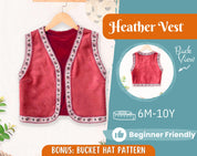 Vest Sewing Pattern for Kids, Kids Vest, Kids Pattern, PDF Pattern, Beginner Pattern, Sewing Pattern Toddlers, Waistcoat Sewing Pattern