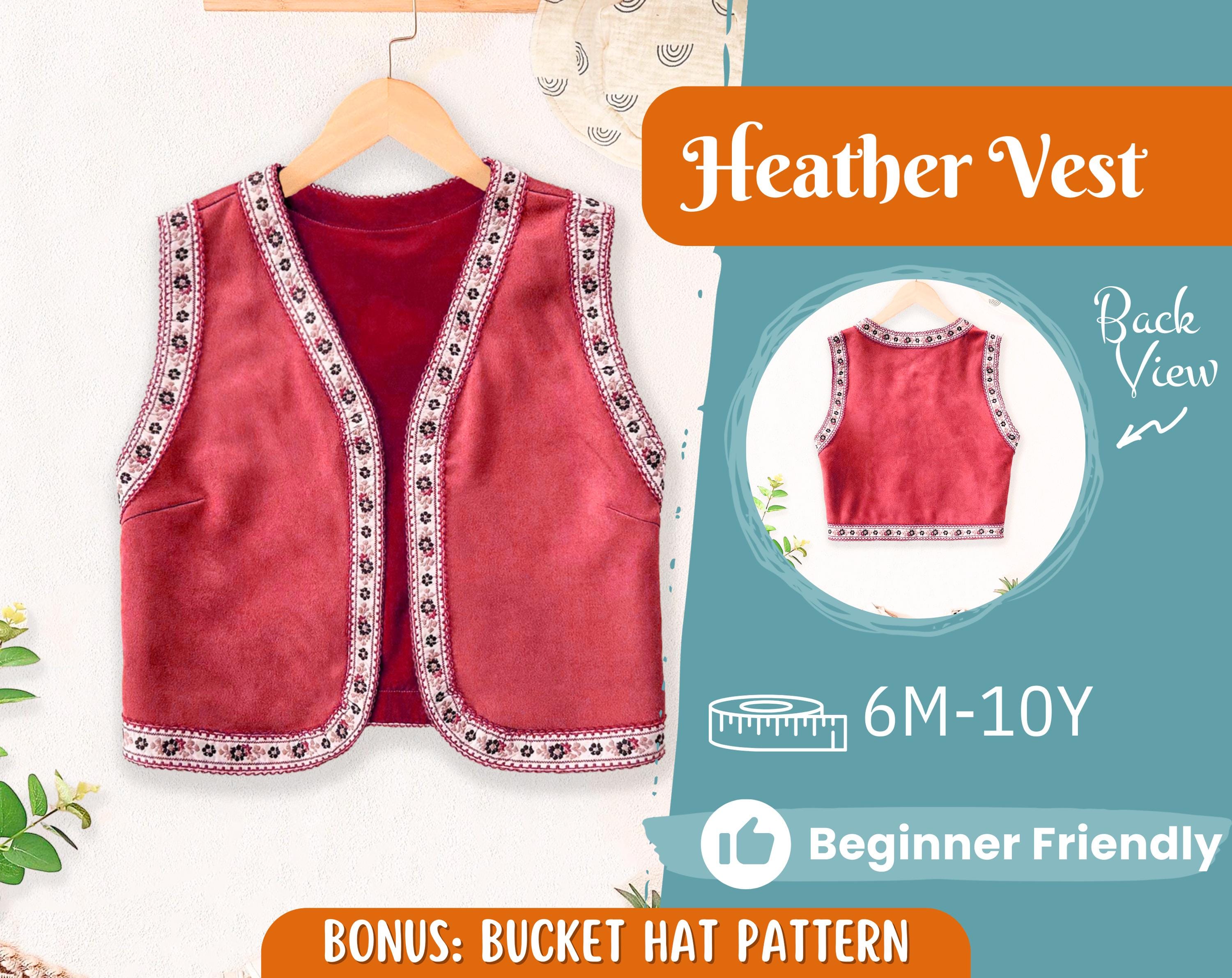 Vest Sewing Pattern for Kids, Kids Vest, Kids Pattern, PDF Pattern, Beginner Pattern, Sewing Pattern Toddlers, Waistcoat Sewing Pattern