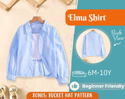 Shirt Sewing Pattern for Kids, Girl Shirt Pattern, Kids Pattern, PDF Pattern, Beginner Pattern, Sewing Pattern Toddlers, Kids Shirt Pattern