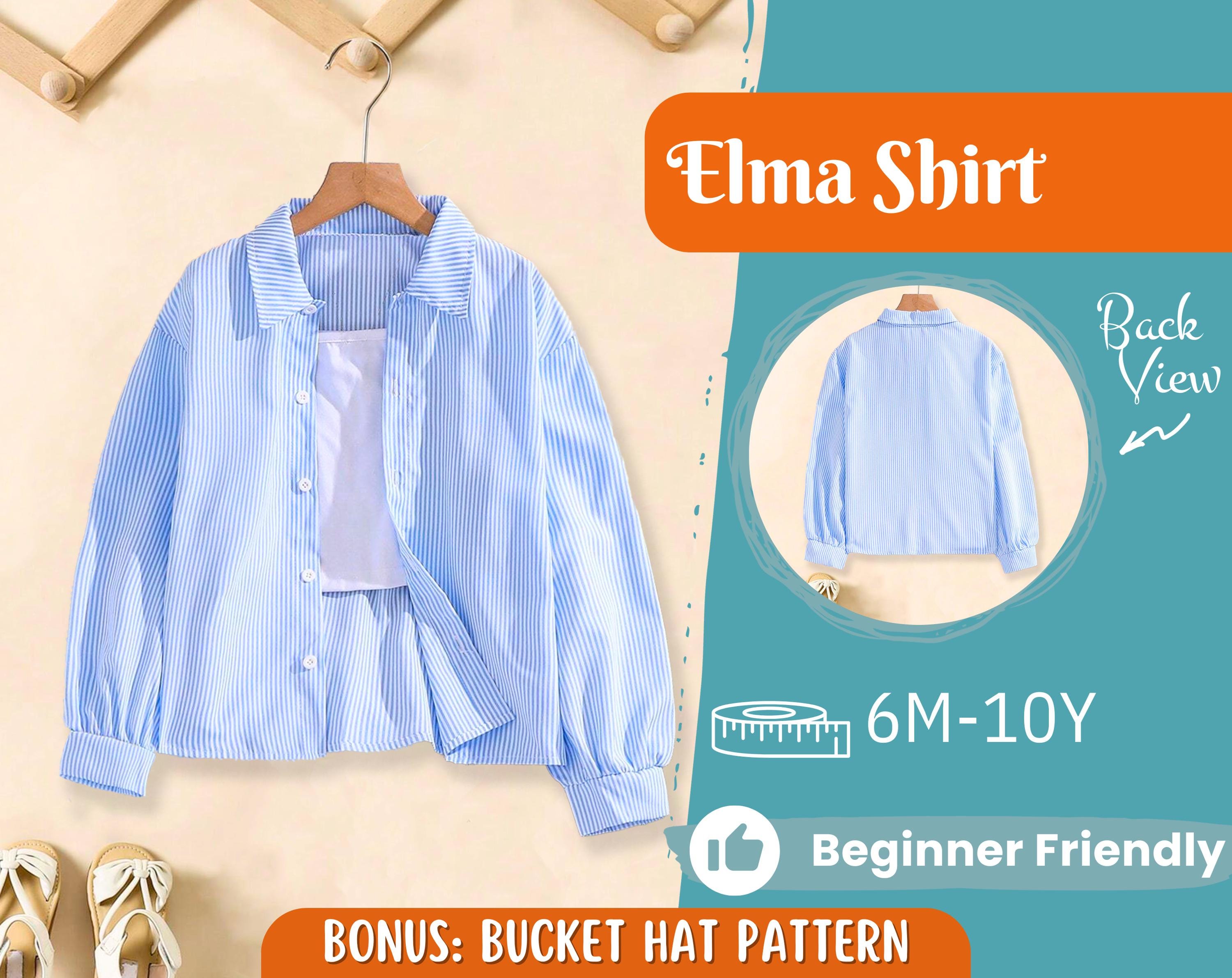 Shirt Sewing Pattern for Kids, Girl Shirt Pattern, Kids Pattern, PDF Pattern, Beginner Pattern, Sewing Pattern Toddlers, Kids Shirt Pattern