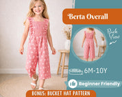 Overalls Sewing Pattern for Kids, Overalls Pattern, Kids Pattern, Jumpsuit Pattern, Beginner Pattern, Sewing Pattern Toddlers, Baby Pattern