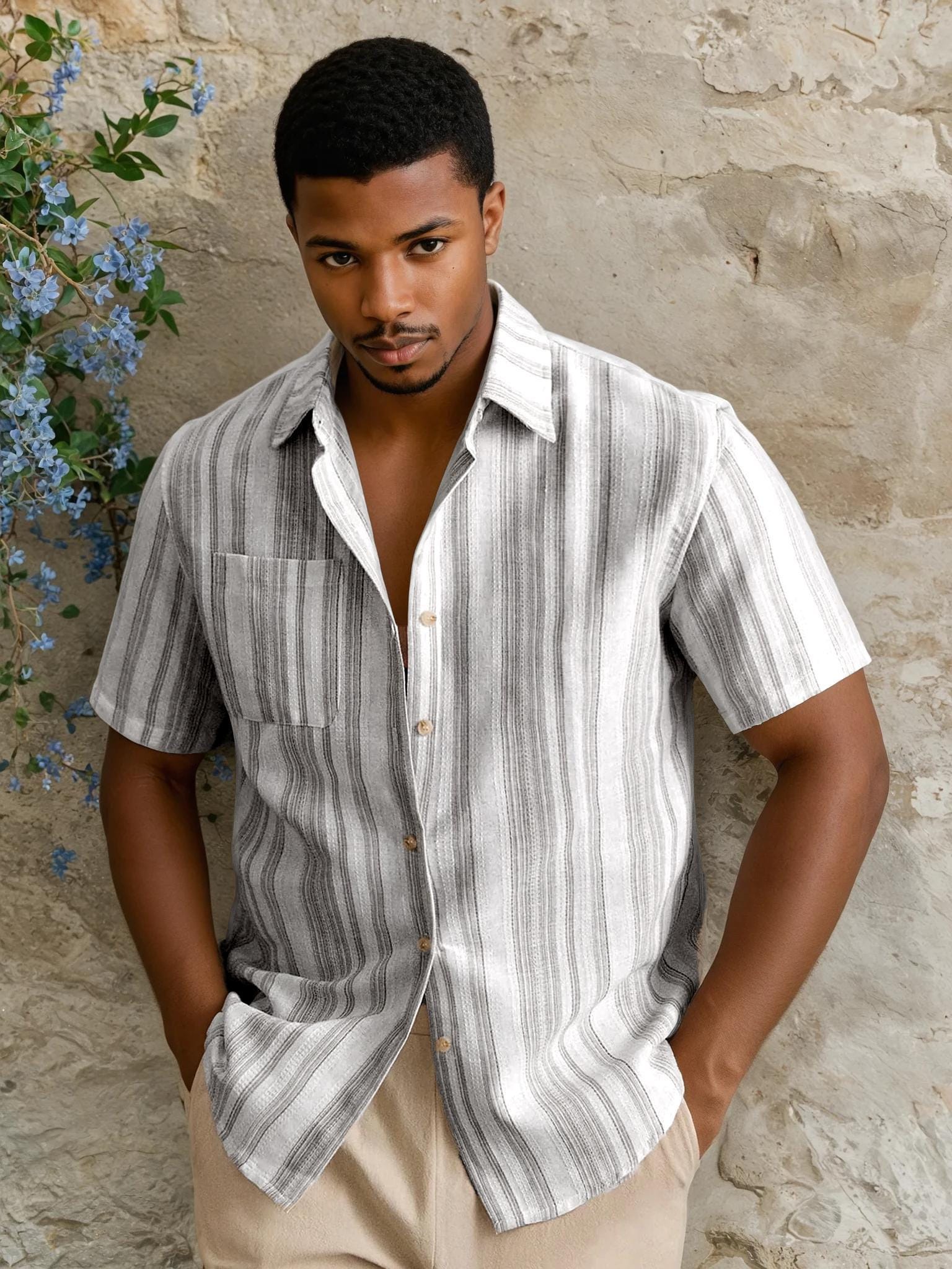 Men Shirt Sewing Pattern, Hawaiian Shirt Pattern, Sewing Pattern for Men, Shirt Pattern, Men's PDF Pattern shirt, Short Sleeves Shirt Men