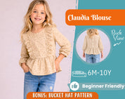 Girl Blouse Pattern, Sewing Pattern for Kids, Kids Pattern, Toddler Blouse Pattern, Beginner Pattern, Sewing Pattern Toddlers, Baby Pattern