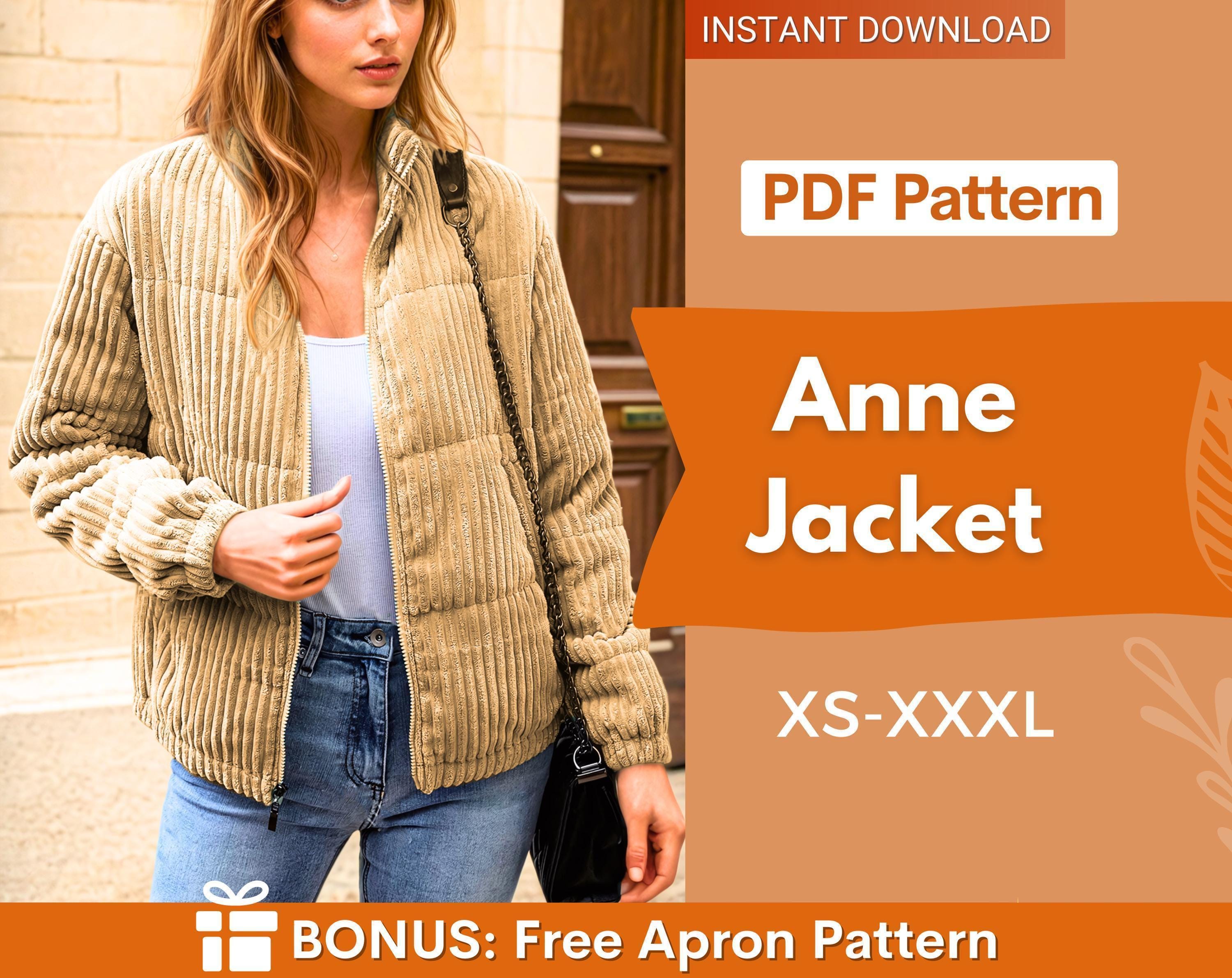 Jacket Sewing Pattern |  Coat Pattern | Sewing Patterns | Jacket Pattern | Women Sewing Pattern Jacket Coat | Winter Sewing Pattern