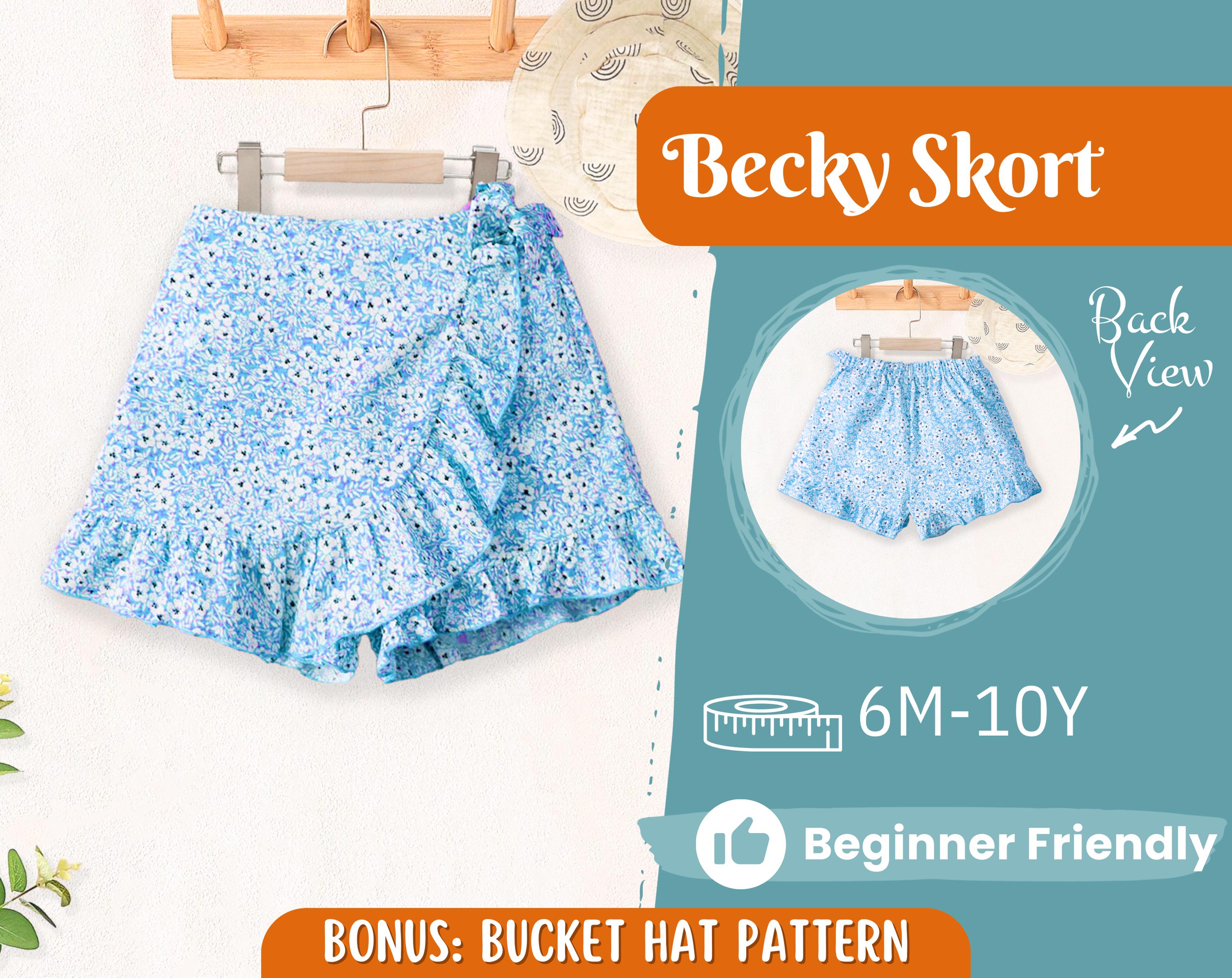 Skort Sewing Pattern for Kids, Skort Pattern, Kids Pattern, PDF Pattern, Beginner Pattern, Sewing Pattern Toddlers, Baby Pattern, Girl Skirt