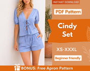 Blouse & Shorts Sewing Pattern | Sewing Pattern Women | Shorts Sewing Pattern | Top Pattern | Women patterns | Blouse Top Summer Patterns