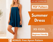 Dress Sewing Pattern | Summer Dress Pattern | Backless Dress Pattern | Open Back dress Pattern | Women Pattern | A Line Dress Pattern