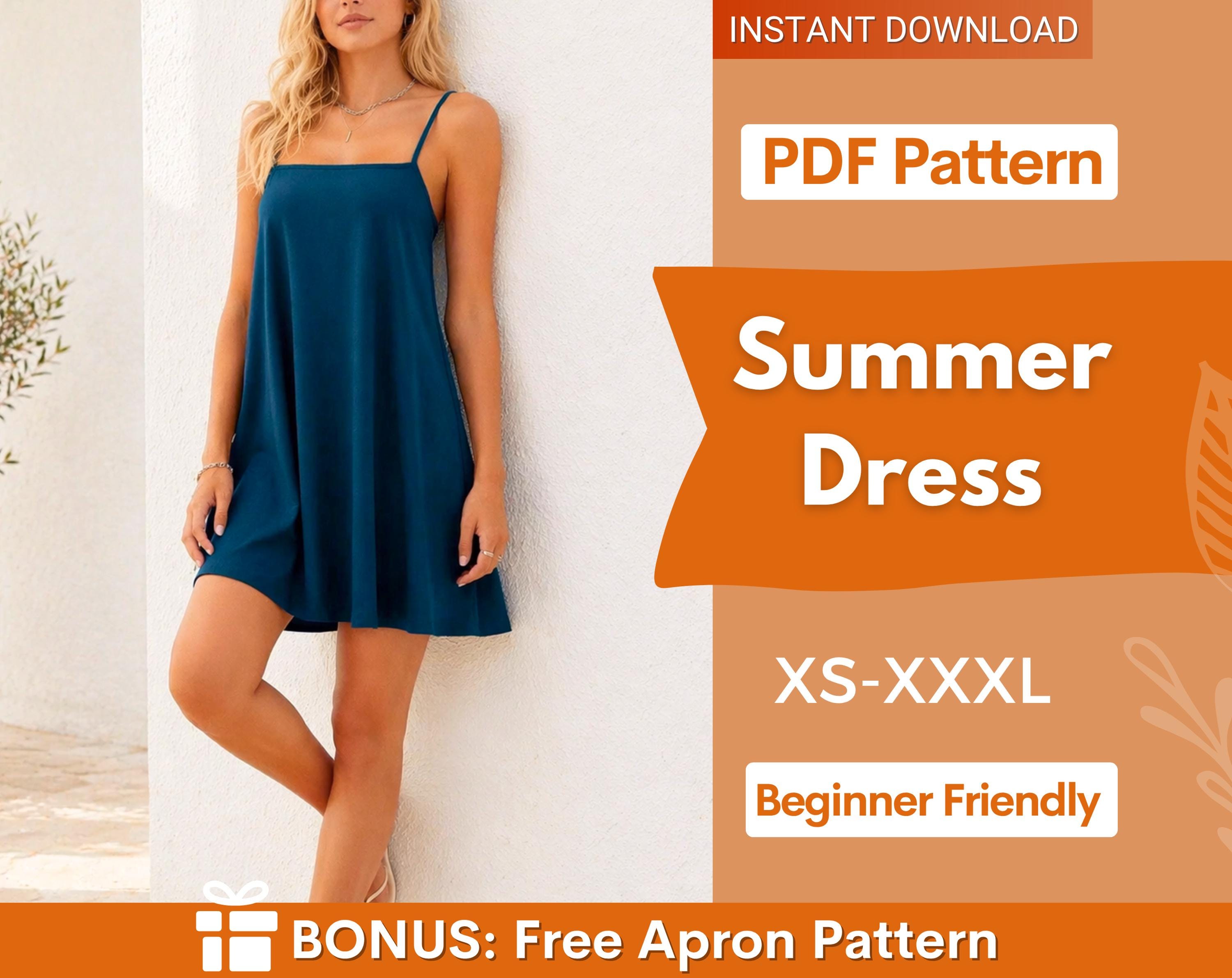 Dress Sewing Pattern | Summer Dress Pattern | Backless Dress Pattern | Open Back dress Pattern | Women Pattern | A Line Dress Pattern