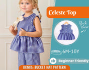 Top Sewing Pattern for Kids, Top Pattern, Kids Pattern, Girl Pattern, Beginner Pattern, Sewing Pattern Toddlers, PDF Pattern