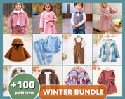 Sewing Patterns Bundle, Sewing Patterns, Kids Patterns, Winter Patterns, Children Pattern, Easy Pattern, Beginner Pattern, Coat Pattern