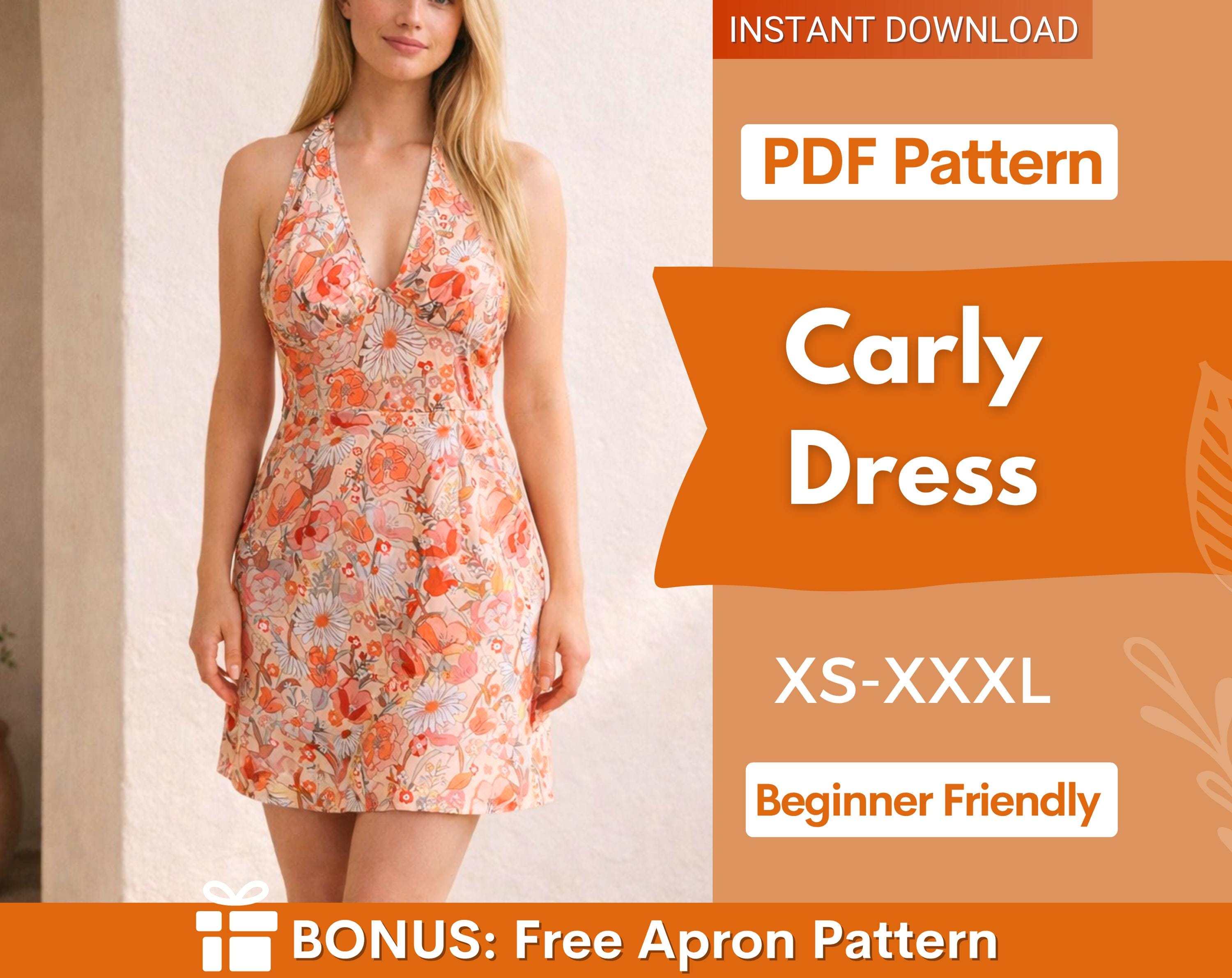 Dress Pattern | Halter Neck Dress Pattern | Summer Dress Sewing Pattern | Women Pattern | Dress Women | Halter Dress | Mini Dress