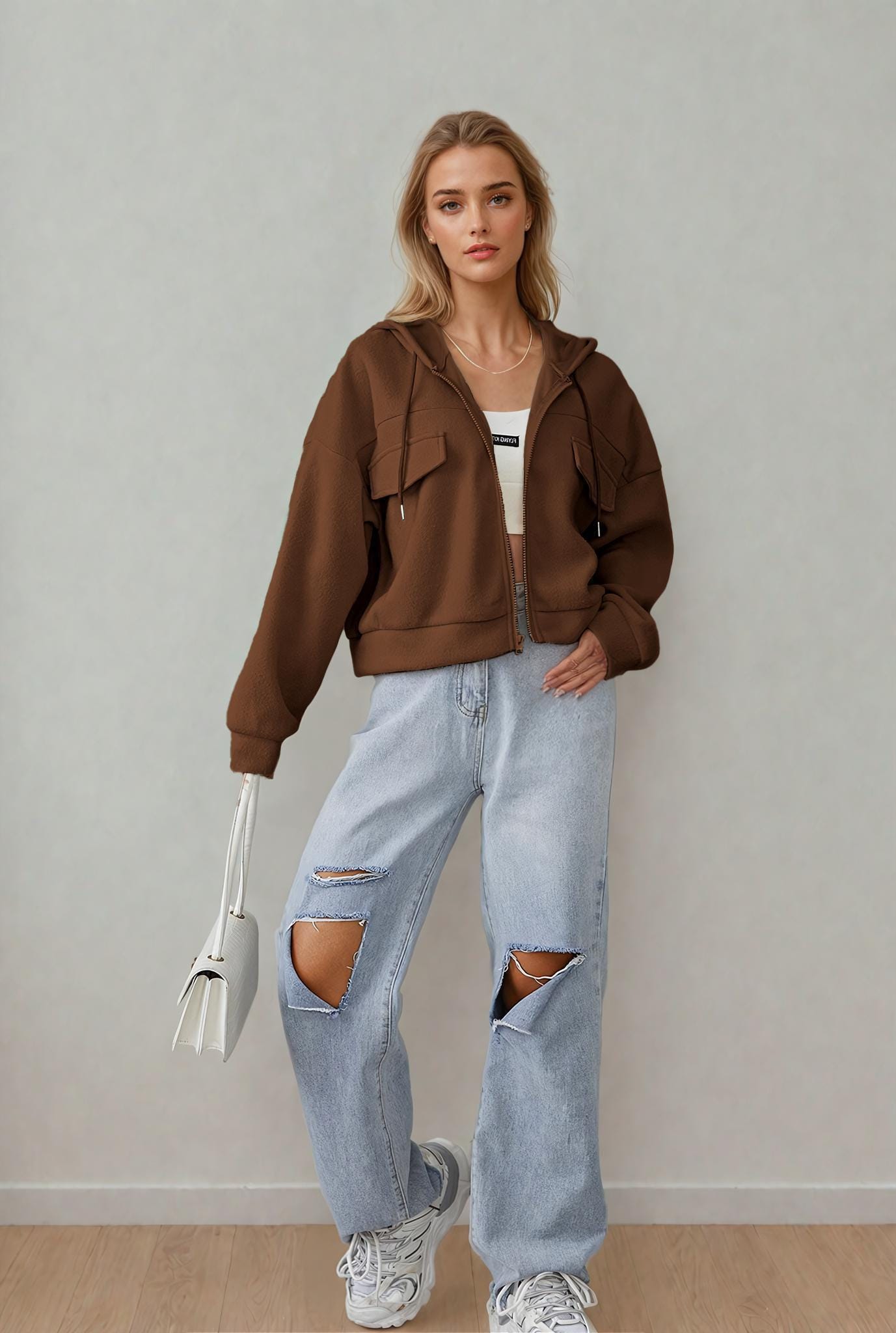 Zip Up Hoodie Sewing Pattern | Sewing Patterns | Women Patterns | Hoodie Sewing Pattern | Jacket Pattern | Crop Hoodie | Zip Jacket Hoodie
