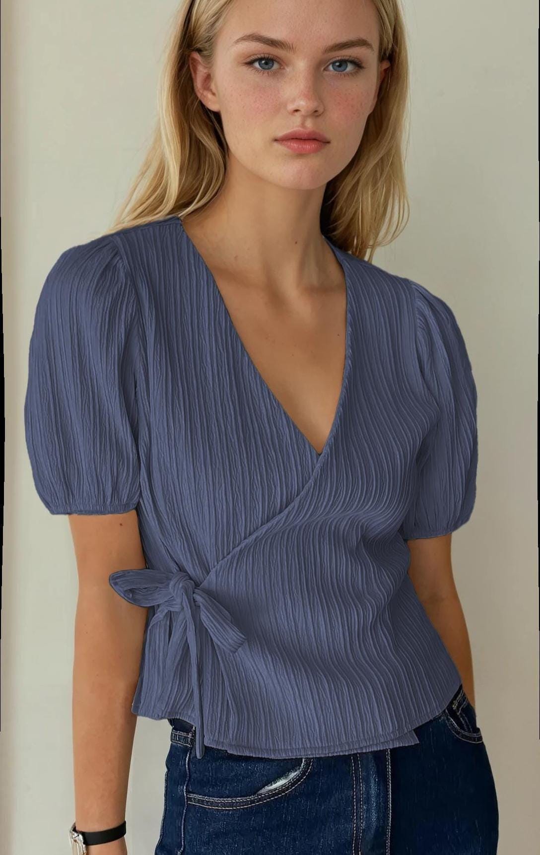 Top Sewing Pattern | Wrap Top Pattern | Women Sewing Pattern | Blouse Pattern | Sewing Patterns Women Blouse | Tie Top Blouse Women Pattern