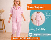 Pajama Sewing Pattern for Kids, Kids Shirt Pattern, Kids Pattern, PDF Pattern, Beginner Pattern, Sewing Pattern Toddlers, Pants Pattern