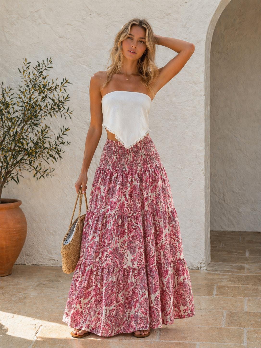 Nellie Maxi Skirt Sewing Pattern | Skirt Pattern | High Waist Skirt Pattern | Sewing Patterns | Women Sewing Pattern, Summer Skirt Pattern